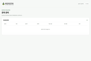 NEO CMS 문의 관리 화면